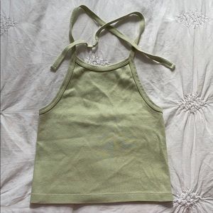 Brandy Melville Green Halter Top